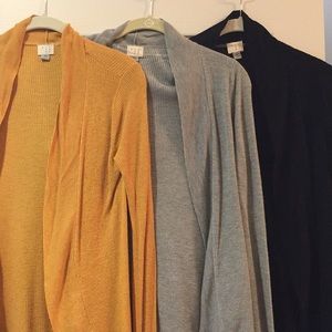3 A New Day cocoon cardigans from target